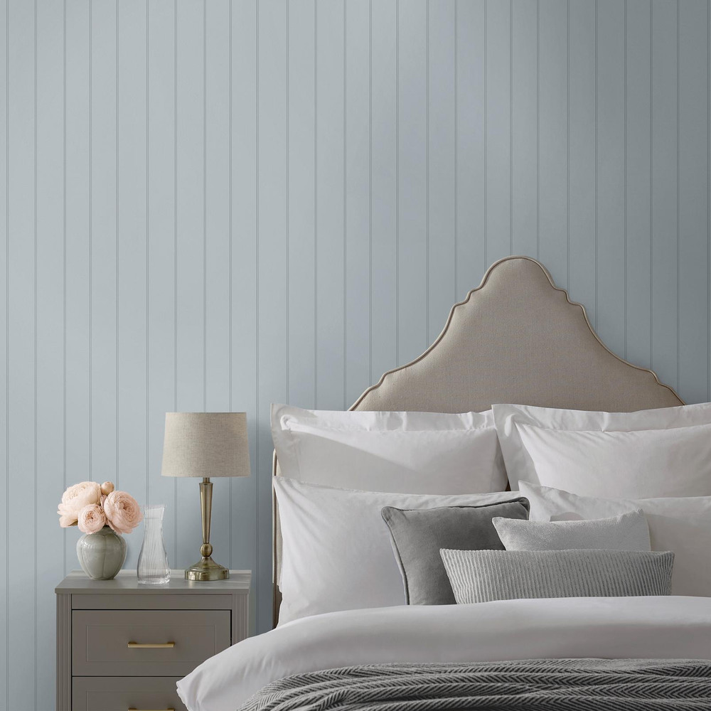 Martha Stewart Wood Panel Mineral Blue Wallpaper - 146787_ROOMSET_WOOD PANEL MINERAL BLUE_01.jpg