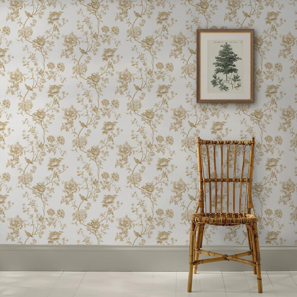 Martha Stewart Floral Vine Antique Gold Wallpaper - 146807_ROOMSET_FLORAL VINE ANTIQUE GOLD_02.jpg