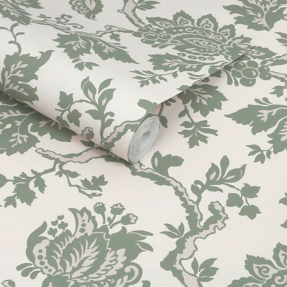 Martha Stewart Jacobean Antique Green Wallpaper - 146802_ROLLSHOT_JACOBEAN ANTIQUE GREEN_01.jpg