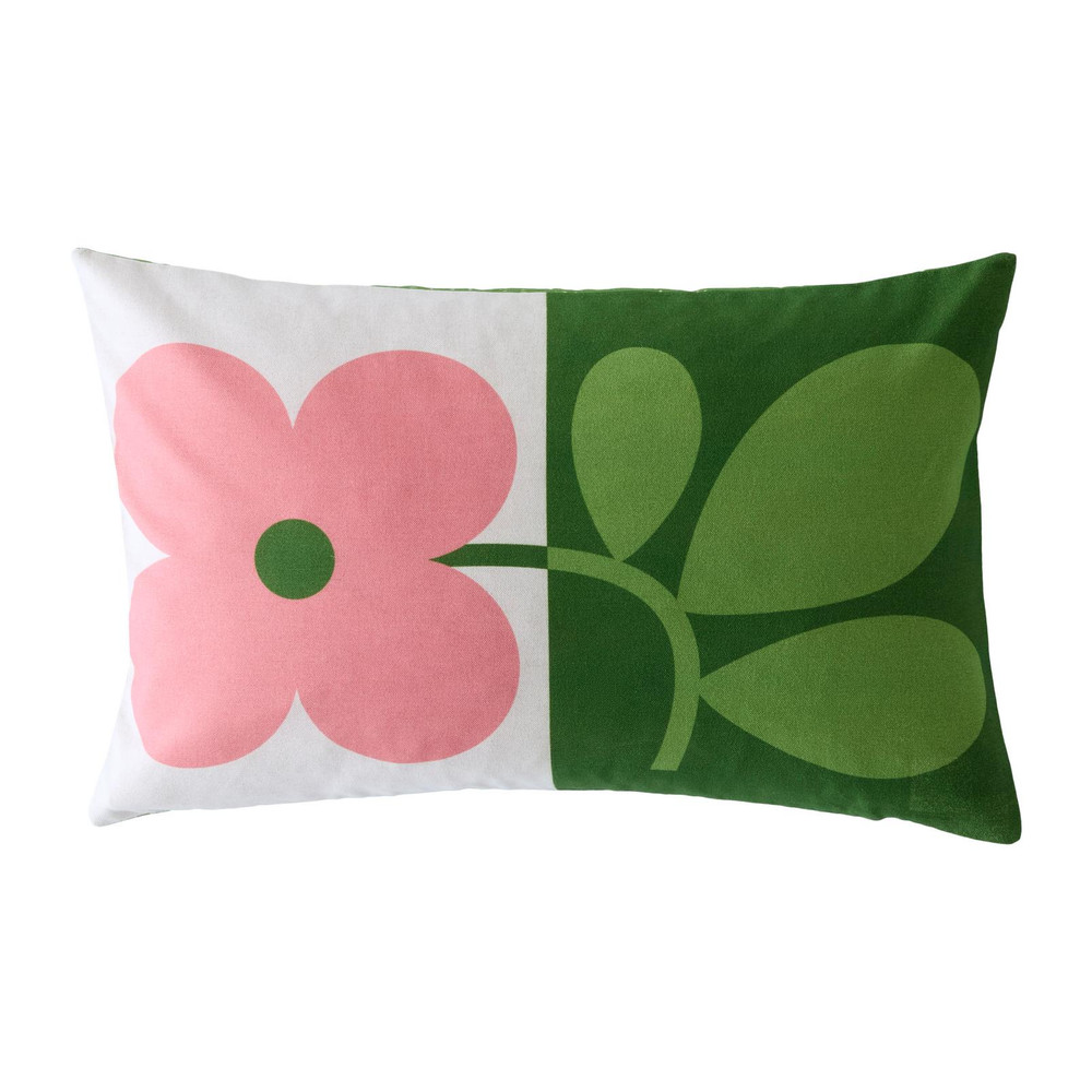 Orla Kiely Floret Bubblegum Basil Cushion - OKFLORET0142_MAINTILE_FLORET_BUBBLEGUM_BASIL_PINK_CUSHION_01.jpg