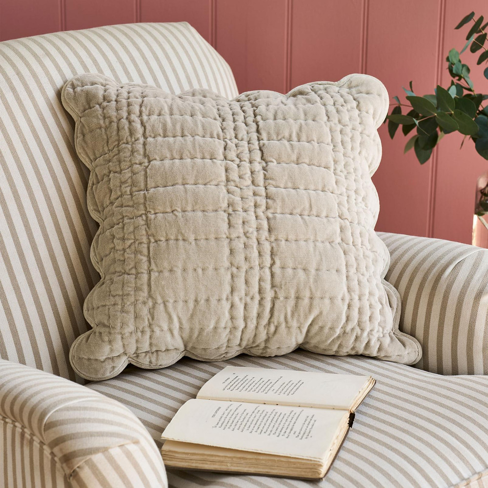 Laura Ashley Scalloped Dove Grey Cushion - LASCALL0541_ROOMSET_SCALLOPED_DOVE_GREY_CUSHION_01.jpg