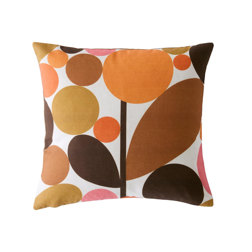 Orla Kiely Bubble Flower Sienna Cushion - OKBUBB0241_MAINTILE_BUBBLE_FLOWER_SIENNA_CUSHION_01.jpg