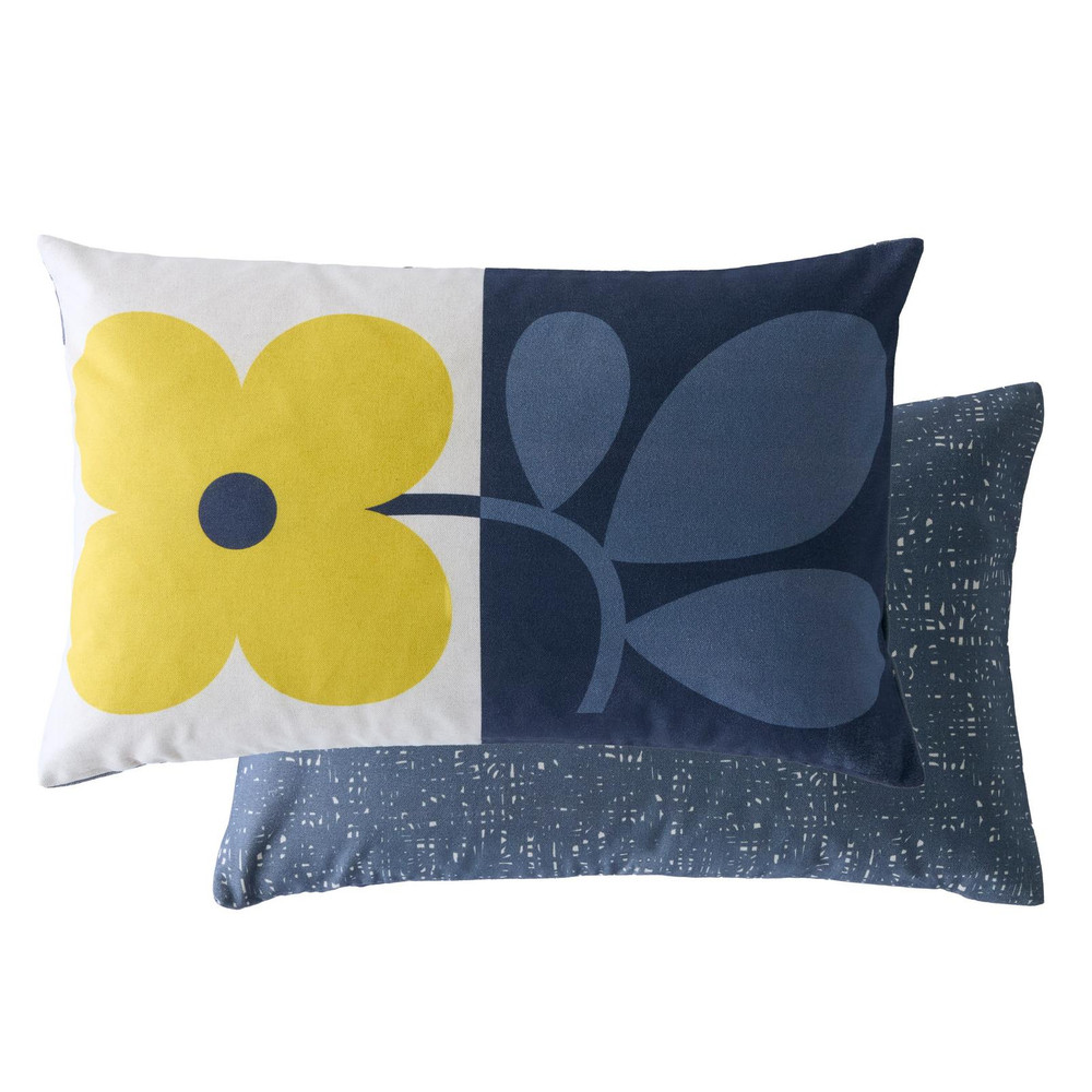 Orla Kiely Floret Dandelion Denim Cushion - OKFLORET0242_MAINTILE_FLORET_BUBBLEGUM_DANDELION_DENIM_CUSHION_02.jpg