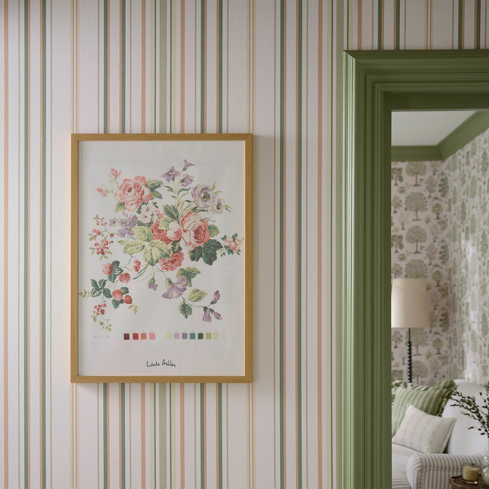 Laura Ashley Flinton Stripe Hedgerow Wallpaper - 146955_ROOMSET_FLINTON STRIPE HEDGEROW_02.jpg