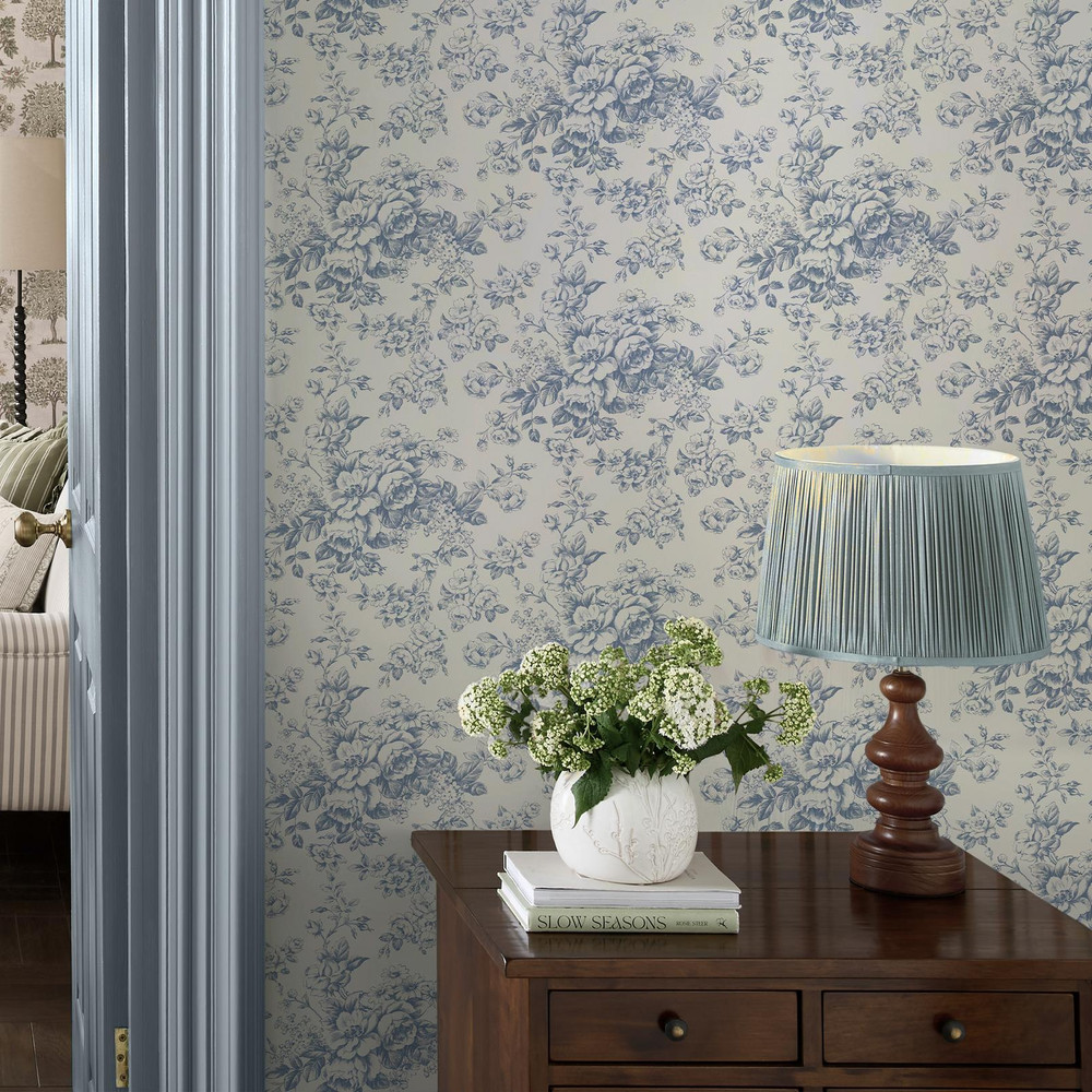 Laura Ashley Toile Delight Cornflower Blue Wallpaper - 146952_ROOMSET_TOILE DELIGHT CORNFLOWER BLUE_01.jpg