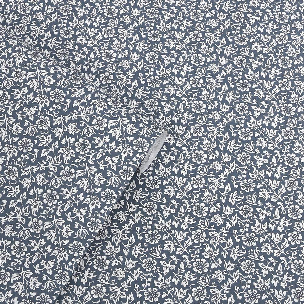 Laura Ashley Sweet Alyssum Denim Blue Wallpaper - 146958_ROLLSHOT_SWEET ALYSSUM DENIM BLUE_01.jpg