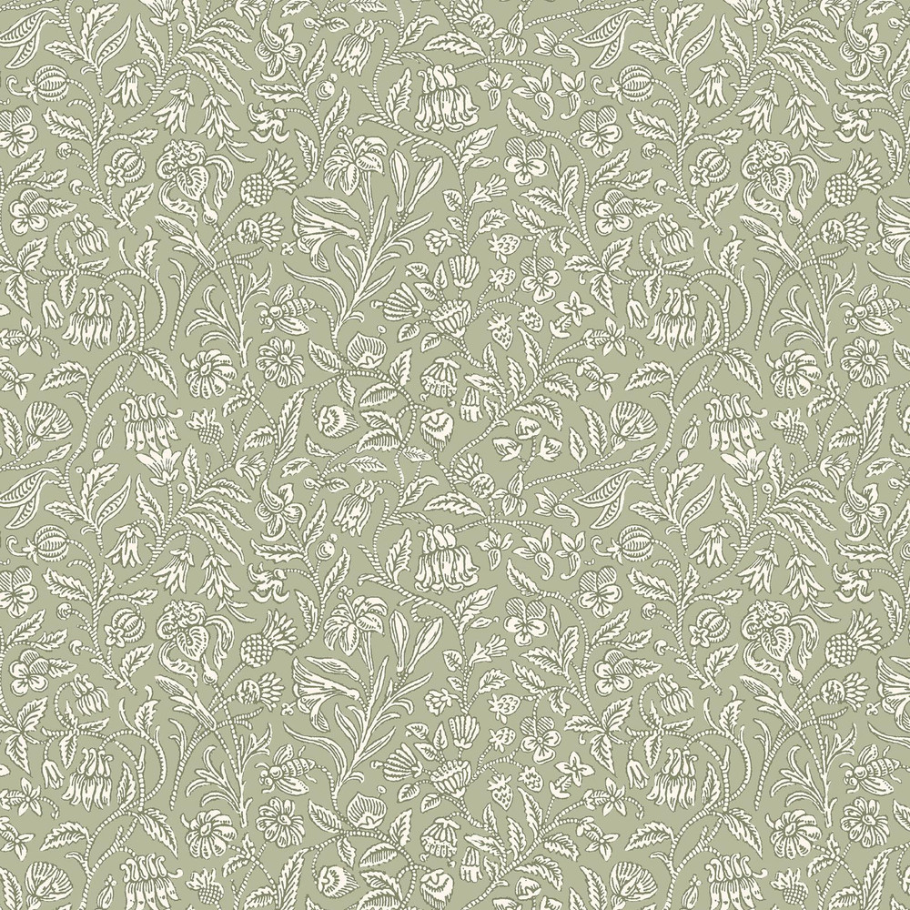 Laura Ashley Elmdon Sage Green Wallpaper - 146957_TILE_ELMDON SAGE GREEN_01.jpg