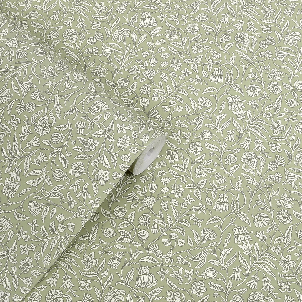 Laura Ashley Elmdon Sage Green Wallpaper - 146957_ROLLSHOT_ELMDON SAGE GREEN_01.jpg