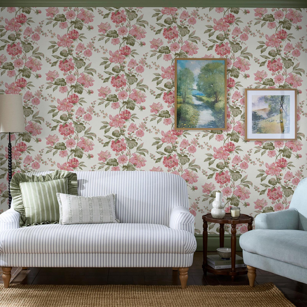 Laura Ashley Romilly Pink Wallpaper - 146949_ROOMSET_ROMILLY PINK_02.jpg