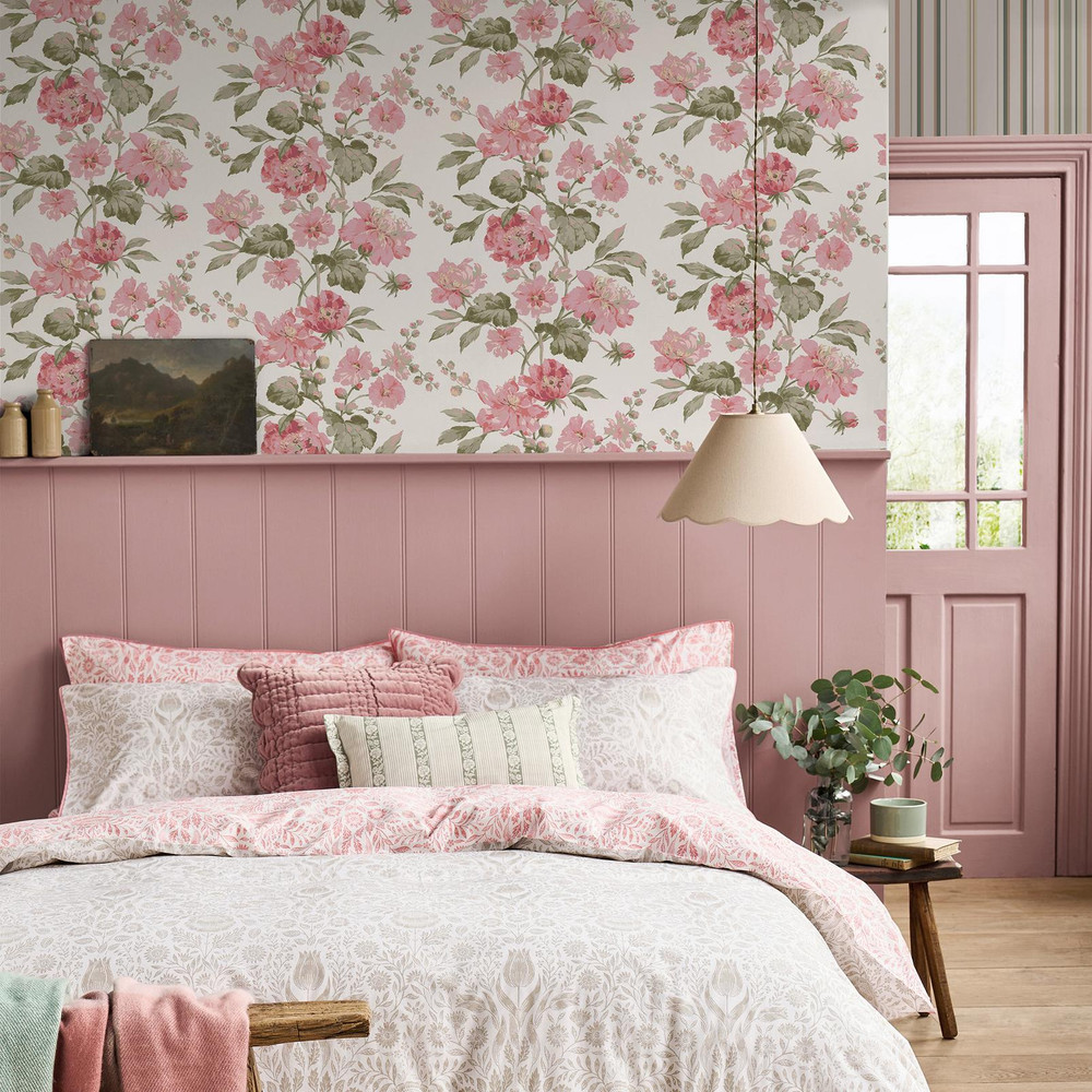 Laura Ashley Romilly Pink Wallpaper - 146949_ROOMSET_ROMILLY PINK_01.jpg