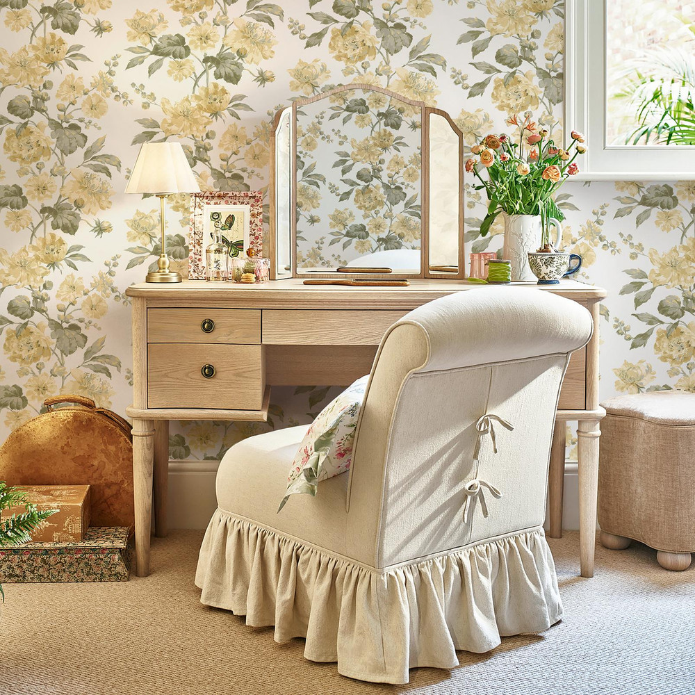 Laura Ashley Romilly Butter Yellow Wallpaper - 146950_ROOMSET_ROMILLY BUTTER YELLOW_02.jpg
