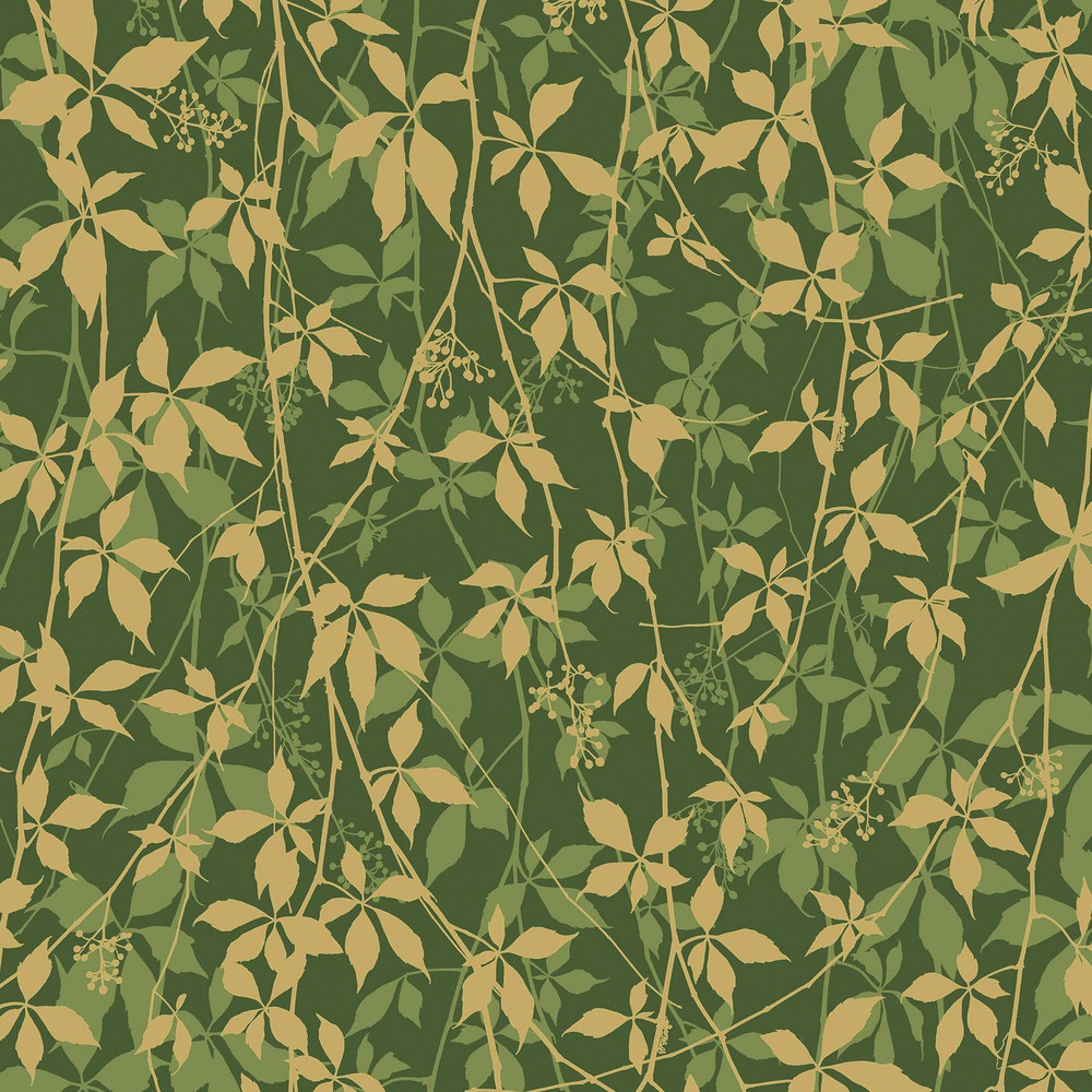 Clarissa Hulse Virginia Creeper Basil & Gold Wallpaper - 147010_TILE_VIRGINIA CREEPER_BASIL & GOLD_01.jpg