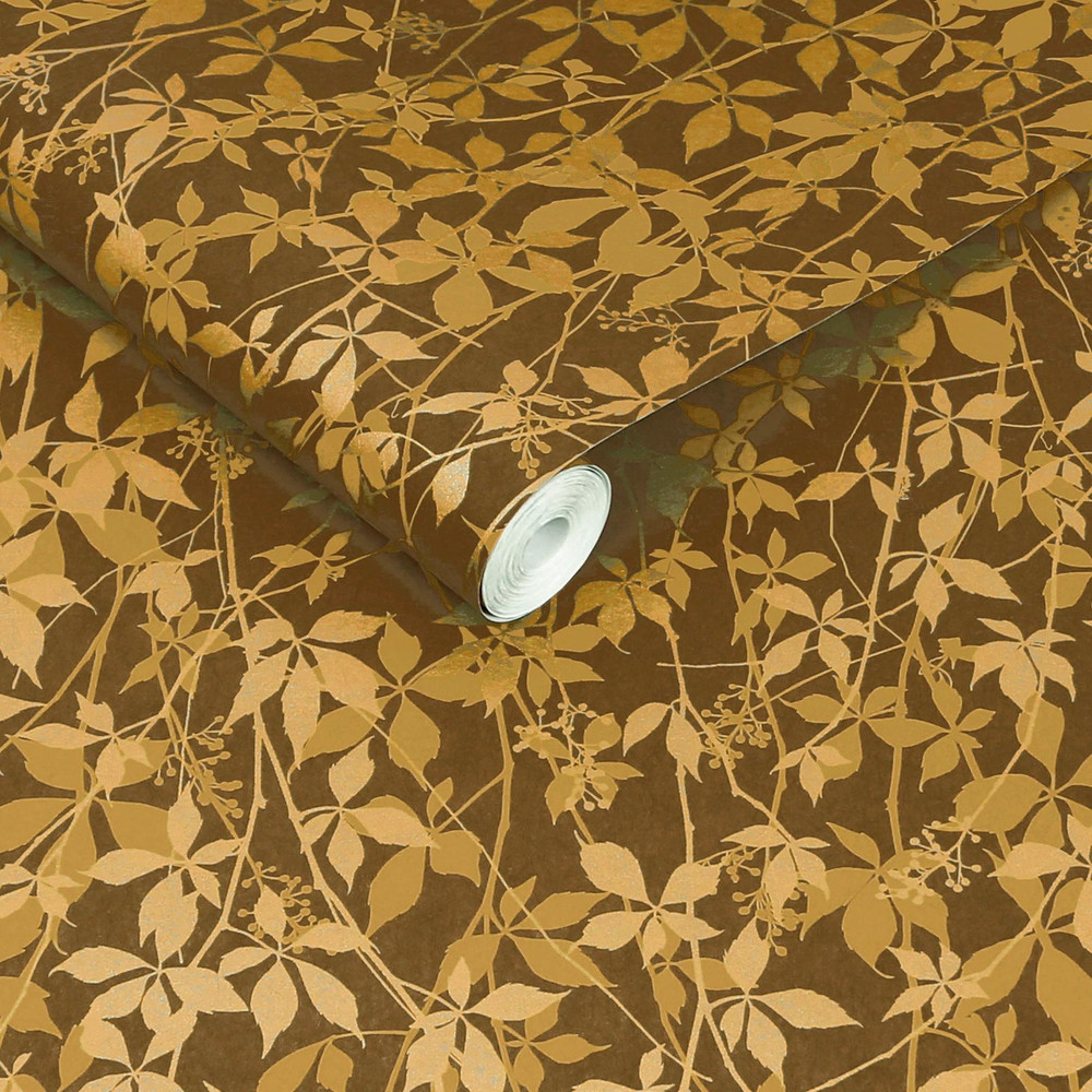 Clarissa Hulse Virginia Creeper Ochre & Gold Wallpaper - 147007_ROLLSHOT_VIRGINIA CREEPER_OCHRE & GOLD_01.jpg