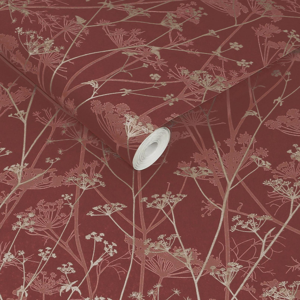 Clarissa Hulse Wild Chervil Madder & Pewter Wallpaper - 147005_ROLLSHOT_WILD CHERVIL MADDER & PEWTER_01.jpg
