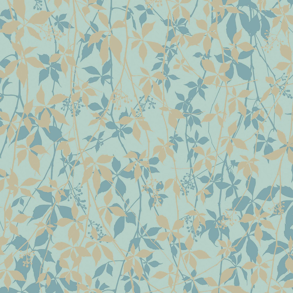 Clarissa Hulse Virginia Creeper Powder Blue & Gold Wallpaper - 147011_TILE_VIRGINIA CREEPER_POWDER BLUE & SOFT GOLD_01.jpg