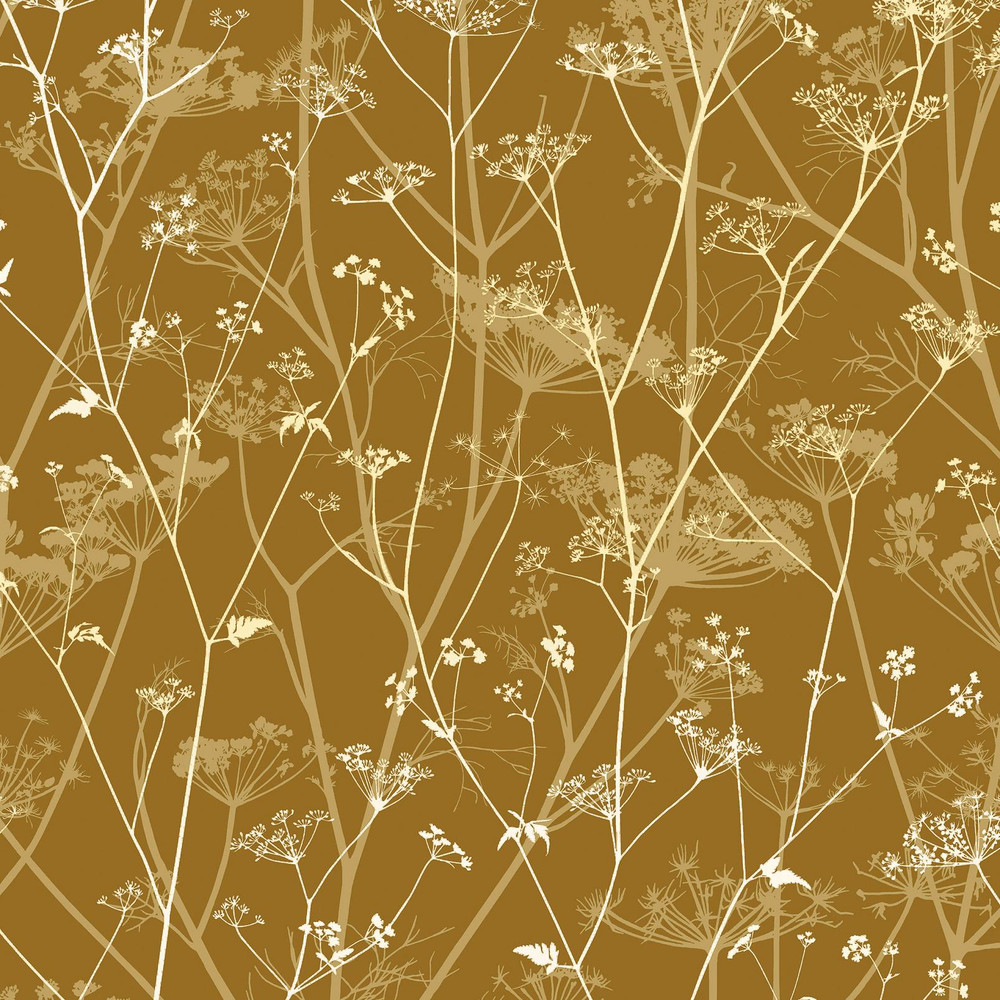 Clarissa Hulse Wild Chervil Mustard & Pewter Wallpaper - 147004_TILE_WILD CHERVIL_MUSTARD & PEWTER_01.jpg