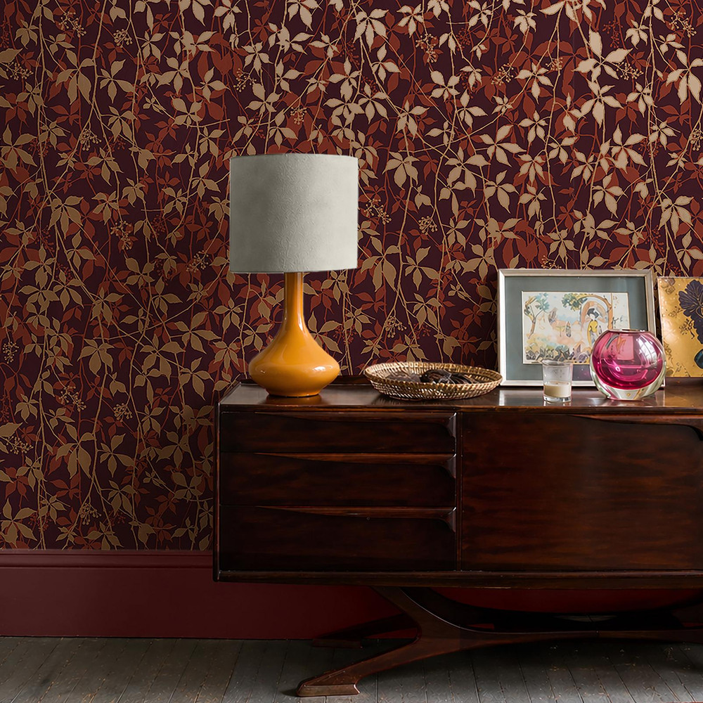Clarissa Hulse Virginia Creeper Russet & Copper Wallpaper - 147006_ROOMSET_VIRGINIA CREEPER RUSSET & COPPER_01.jpg