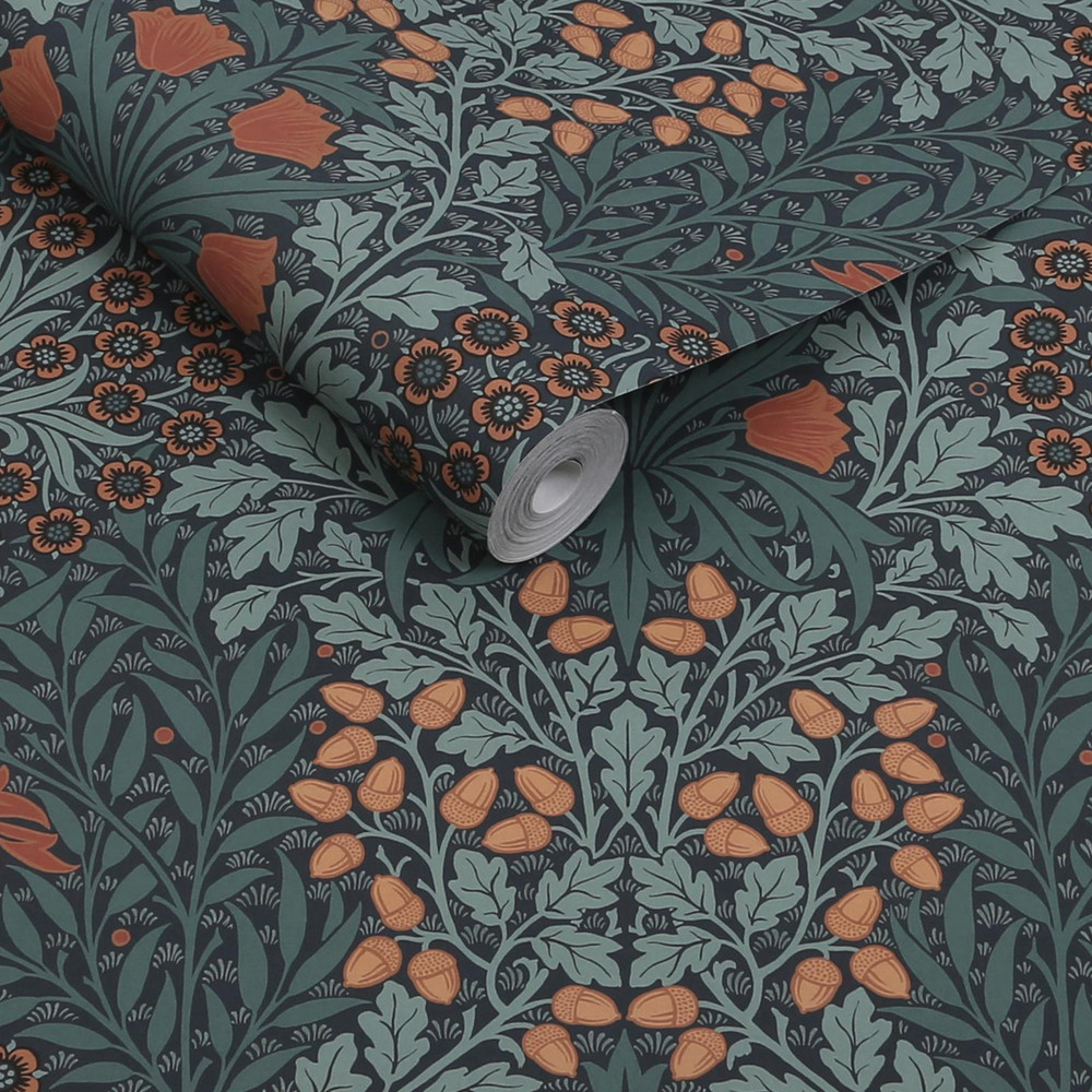 Oak & Willow Ink Blue Wallpaper - 147064_ROLLSHOT_OAK & WILLOW INK BLUE_01.jpg