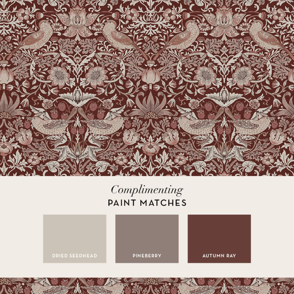 Strawberry Thief Damson Wallpaper - 147083_FLATLAY_STRAWBERRY THIEF DAMSON_01.jpg