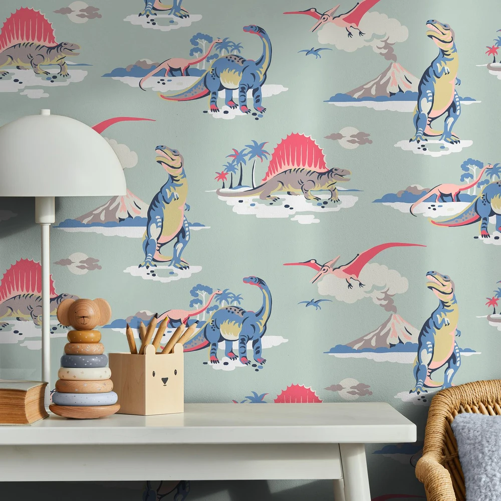 Cath Kidston Dinosaurs Duckegg Wallpaper - 149149_ROOMSET_DINOSAURS DUCKEGG_01.jpg