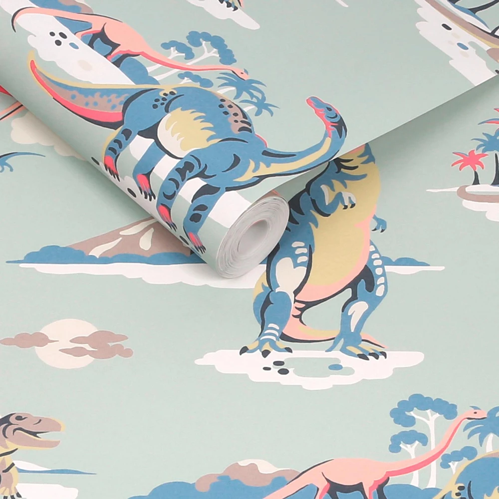 Cath Kidston Dinosaurs Duckegg Wallpaper - 149149_ROLLSHOT_DINOSAURS DUCKEGG_01.jpg