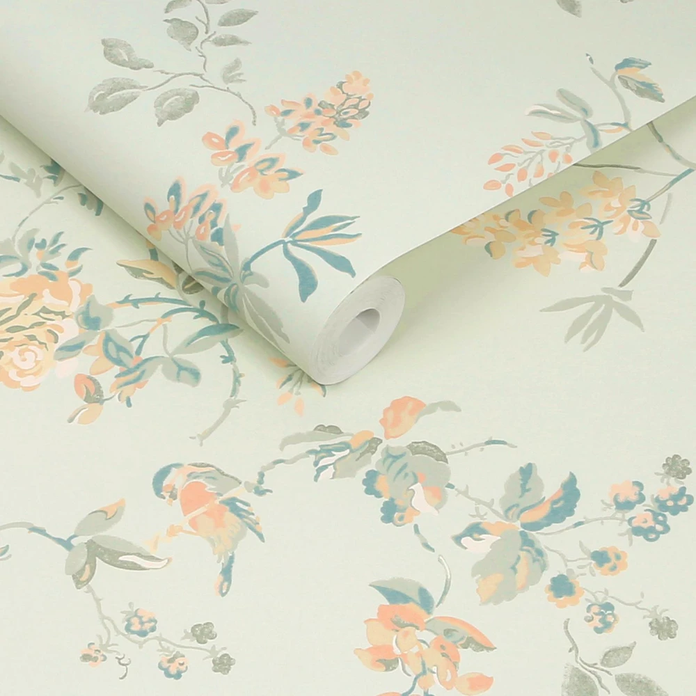 Cath Kidston Birds and Roses Sage Wallpaper - 149143_ROLLSHOT_BIRDS AND ROSES SAGE_01.jpg
