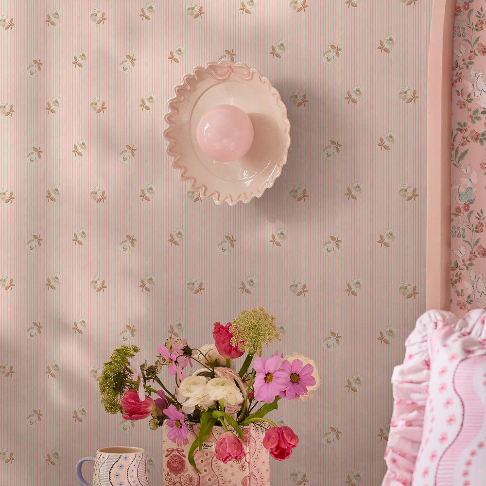 Cath Kidston Rose Spaced Stripe Pink Wallpaper - 149133_ROOMSET_ROSE SPACED STRIPE PINK_01.jpg