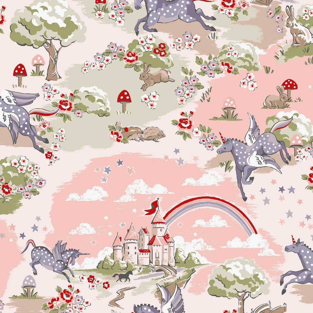 Cath Kidston Unicorn Pink Wallpaper - 149148_TILE_UNICORN PINK_01.jpg