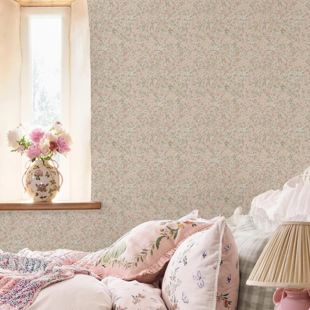 Cath Kidston Harmony Ditsy Rose Pink Wallpaper - 149147_ROOMSET_HARMONY DITSY ROSE PINK_01.jpg