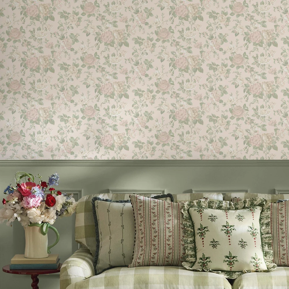 Cath Kidston Garden Rose Pink Wallpaper - 149145_ROOMSET_GARDEN ROSE PINK_02.jpg