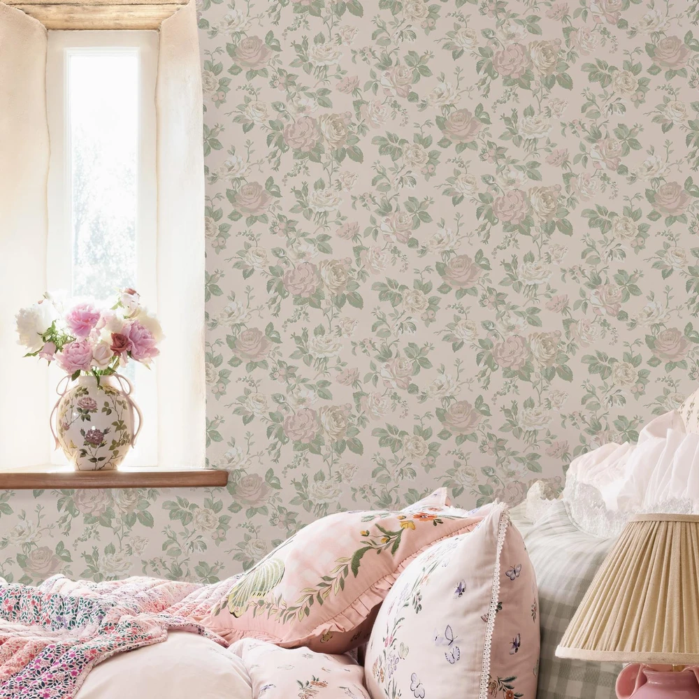 Cath Kidston Garden Rose Pink Wallpaper - 149145_ROOMSET_GARDEN ROSE PINK_01.jpg