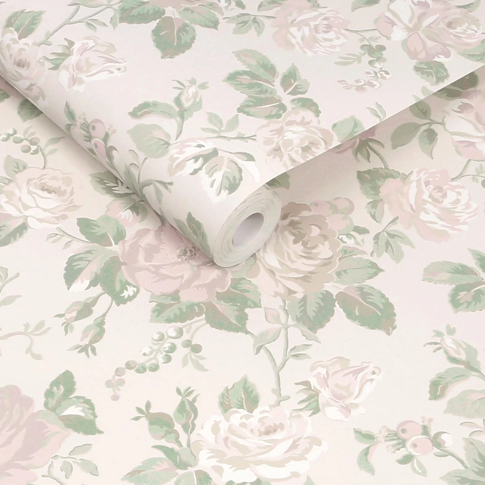 Cath Kidston Garden Rose Pink Wallpaper - 149145_ROLLSHOT_GARDEN ROSE PINK_01.jpg