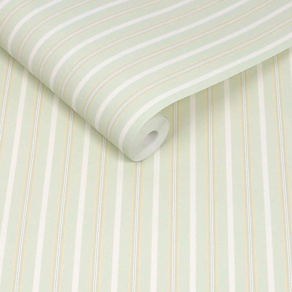Cath Kidston Stitched Stripe Sage Wallpaper - 149140_ROLLSHOT_STITCHED STRIPE SAGE_01.jpg