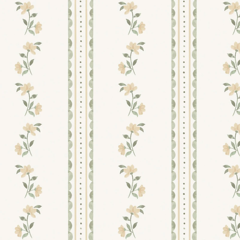 Cath Kidston Treasure Floral Lemon and Sage Wallpaper - 149124_TILE_TREASURE FLORAL LEMON AND SAGE_01.jpg