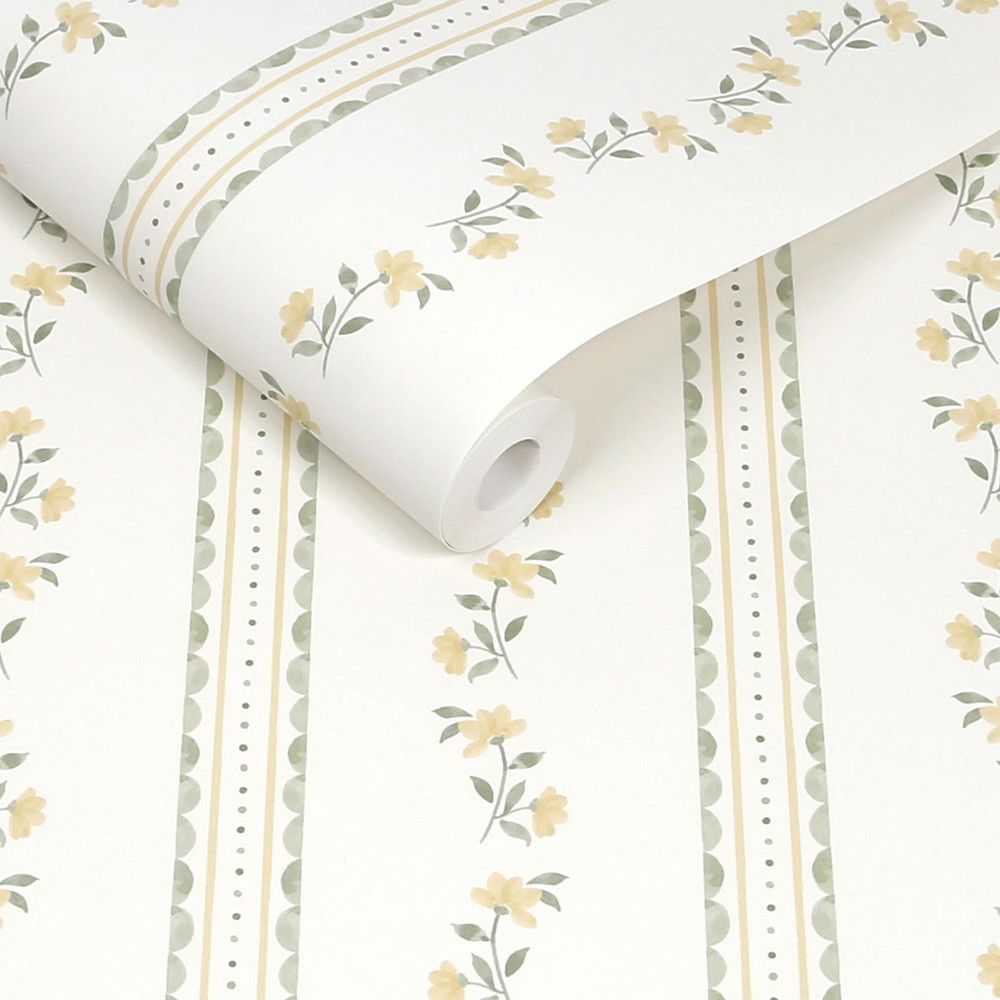Cath Kidston Treasure Floral Lemon and Sage Wallpaper - 149124_ROLLSHOT_TREASURE FLORAL LEMON AND SAGE_01.jpg
