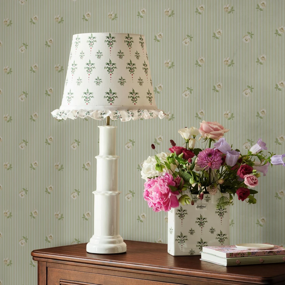 Cath Kidston Rose Spaced Stripe Sage Wallpaper - 149132_ROOMSET_ROSE SPACED STRIPE SAGE_01.jpg
