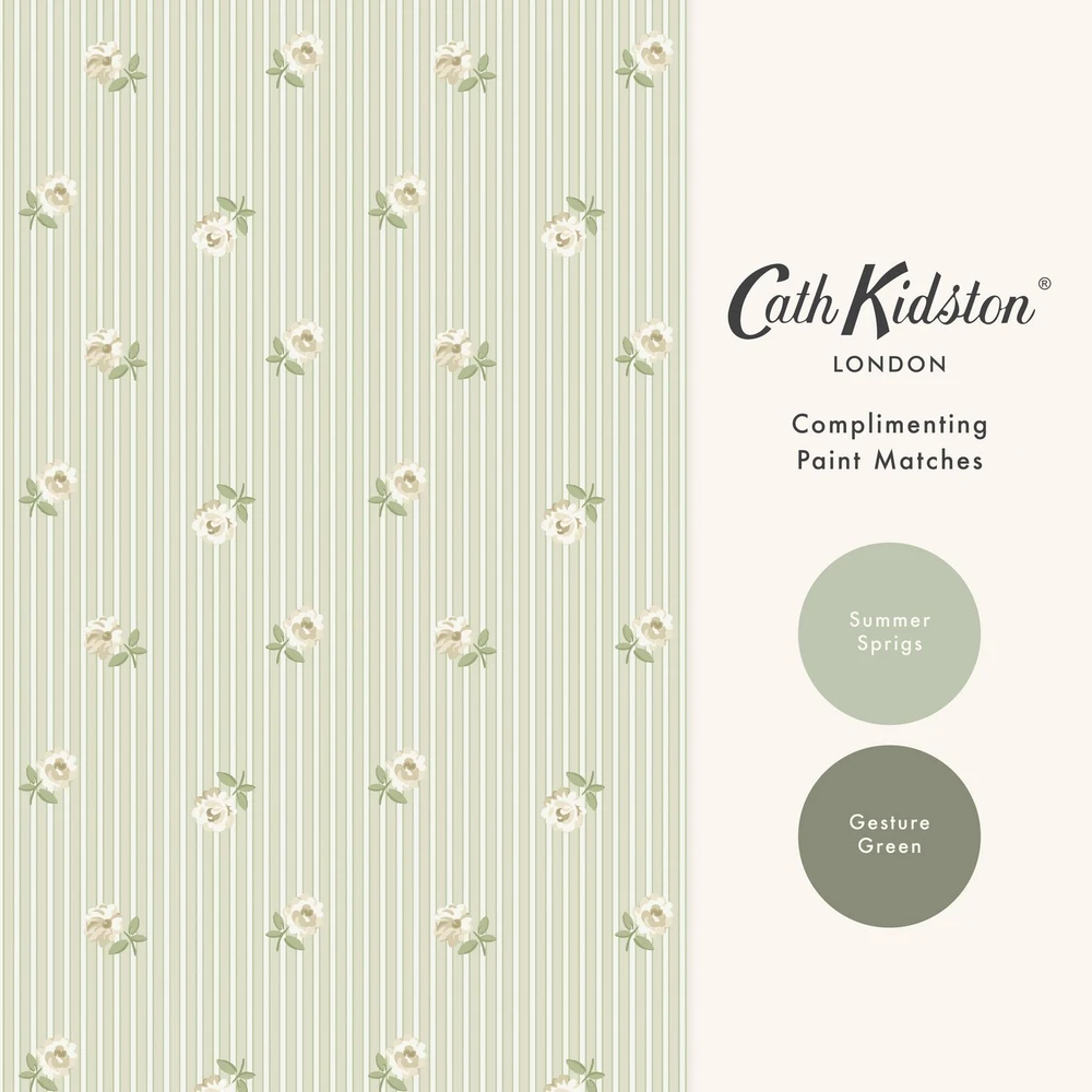 Cath Kidston Rose Spaced Stripe Sage Wallpaper - 149132_FLATLAY_ROSE SPACED STRIPE SAGE_01.jpg