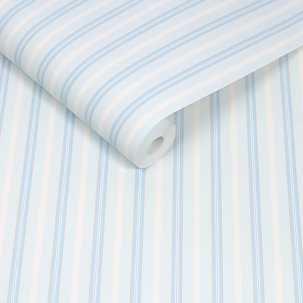 Cath Kidston Stitched Stripe Blue Wallpaper - 149142_ROLLSHOT_STITCHED STRIPE BLUE_01.jpg