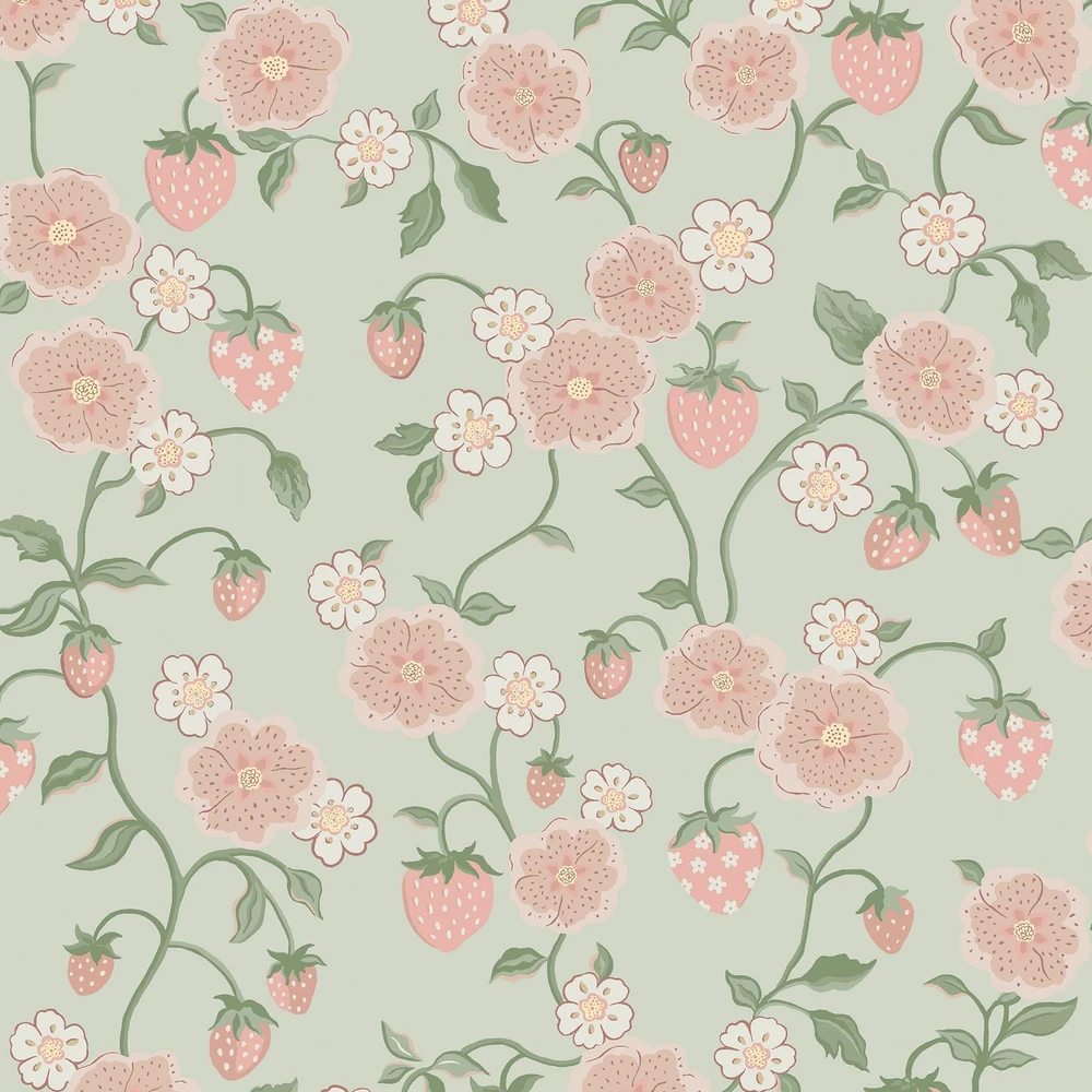 Cath Kidston Strawberry Sage Wallpaper - 149138_TILE_STRAWBERRY SAGE_01.jpg