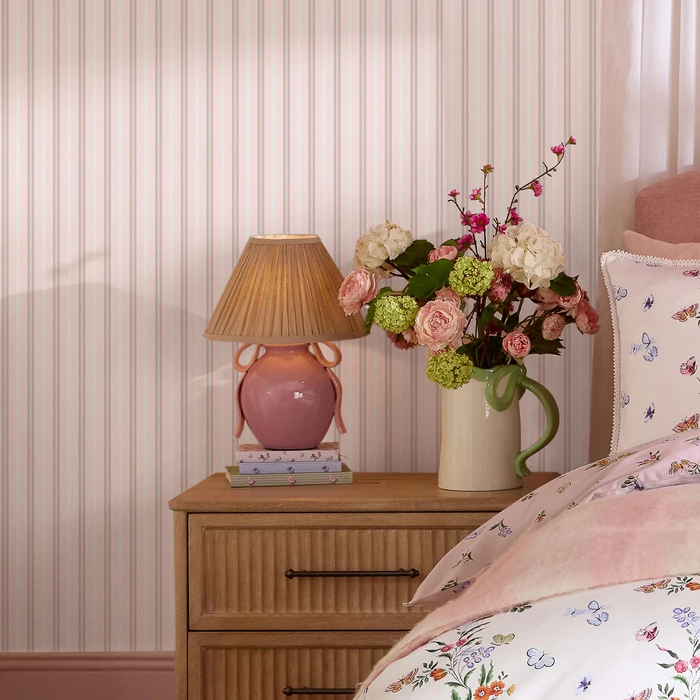 Cath Kidston Stitched Stripe Pink Wallpaper - 149141_ROOMSET_STITCHED STRIPE PINK_01.jpg