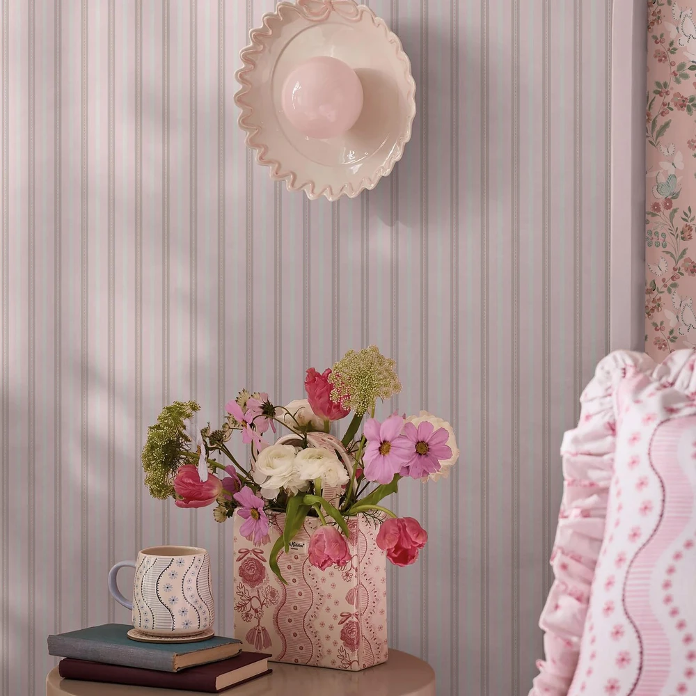 Cath Kidston Stitched Stripe Pink Wallpaper - 149141_ROOMSET_STITCHED STRIPE PINK_02.jpg