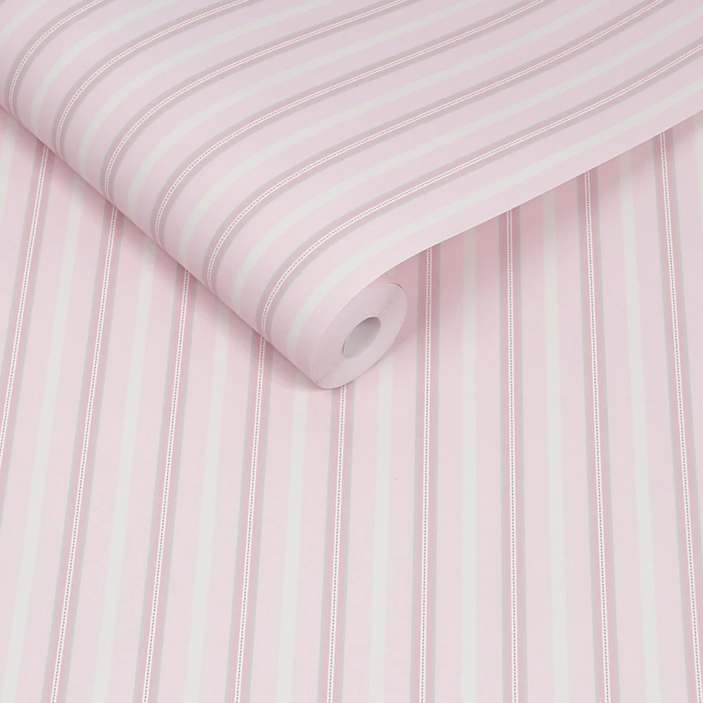 Cath Kidston Stitched Stripe Pink Wallpaper - 149141_ROLLSHOT_STITCHED STRIPE PINK_01.jpg