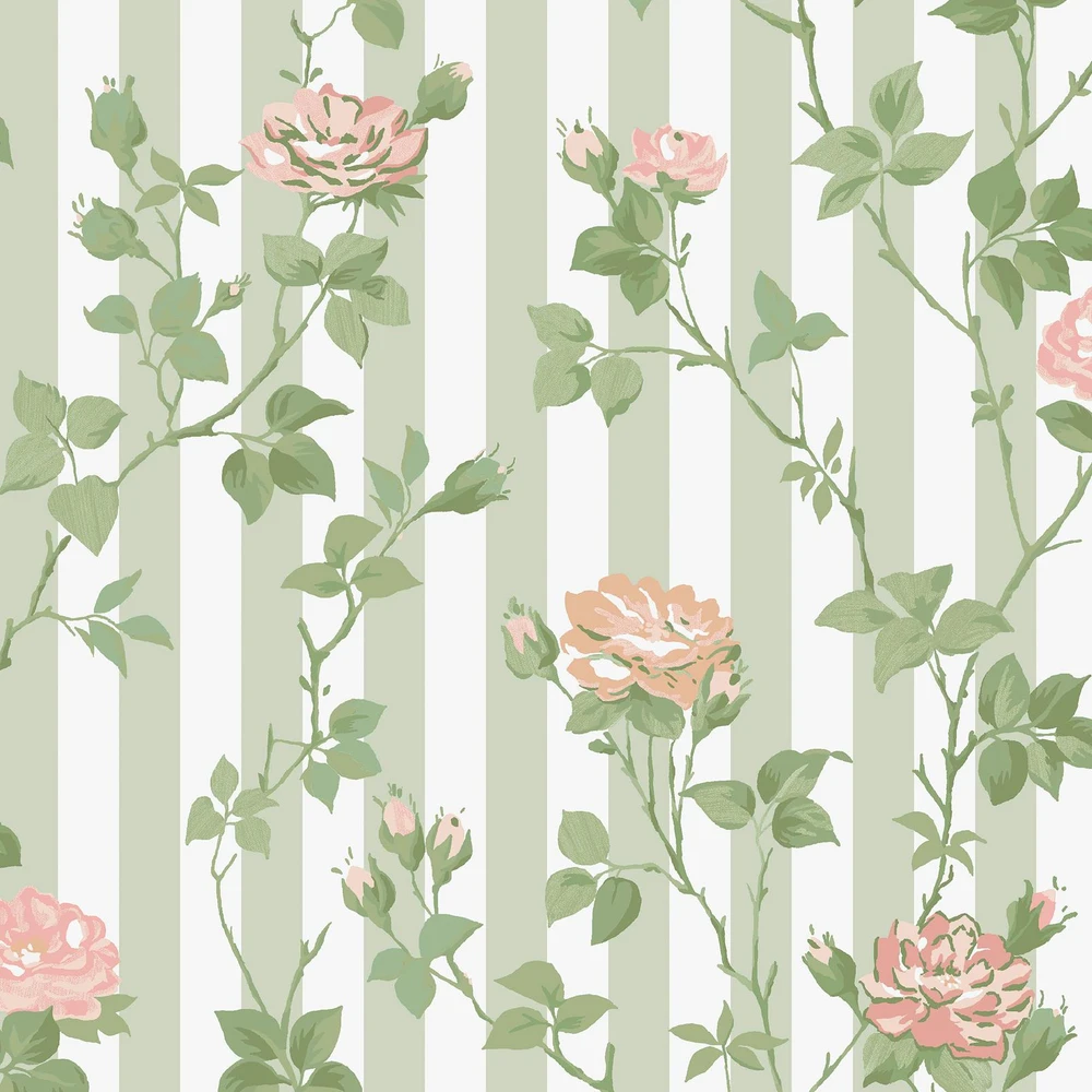 Cath Kidston Climbing Rose Pink and Sage Wallpaper - 149129_TILE_CLIMBING ROSE PINK AND SAGE_01.jpg