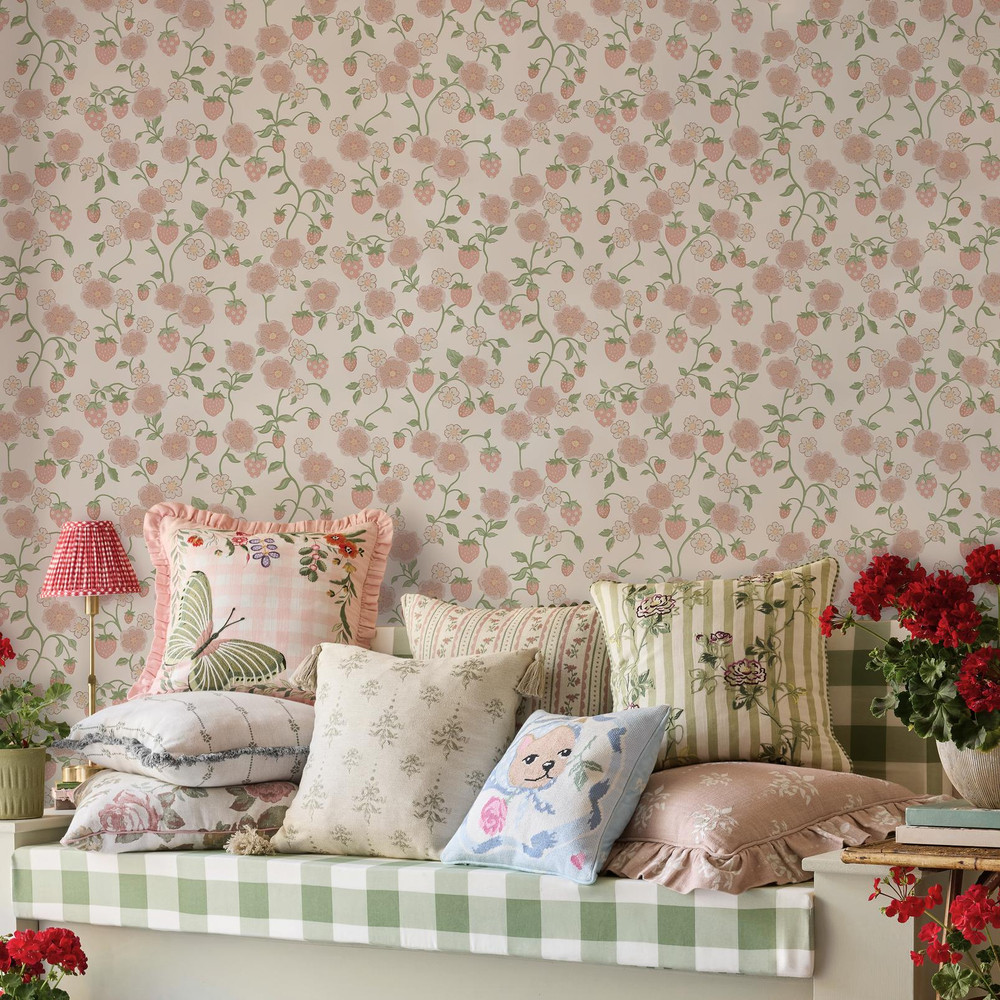 Cath Kidston Strawberry Pink Wallpaper - 149139_ROOMSET_STRAWBERRY PINK_01.jpg