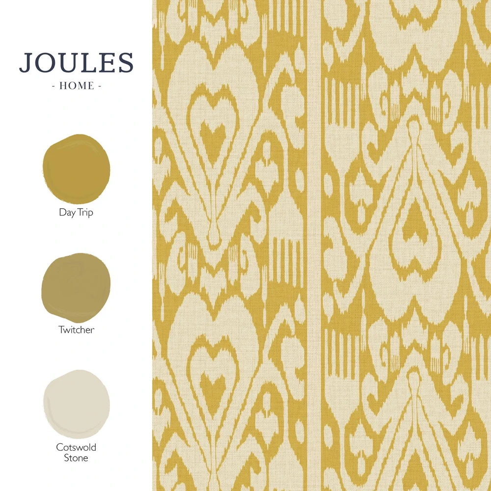 Joules Artisanal Ikat Yellow Wallpaper - 149537_FLATLAY_ARTISANAL IKAT YELLOW_01.jpg