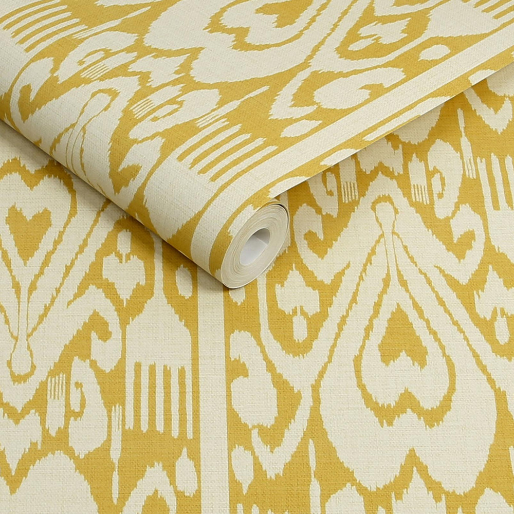 Joules Artisanal Ikat Yellow Wallpaper - 149537_ROLLSHOT_ARTISANAL IKAT YELLOW_01.jpg