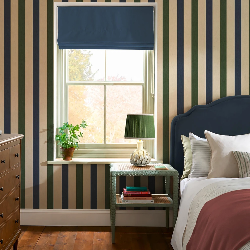 Joules Multi Stripe Green & Blue Wallpaper - 149525_ROOMSET_MULTI STRIPE GREEN & BLUE_01.jpg