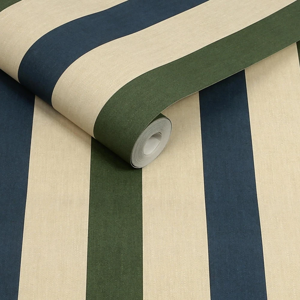 Joules Multi Stripe Green & Blue Wallpaper - 149525_ROLLSHOT_MULTI STRIPE GREEN & BLUE_01.jpg