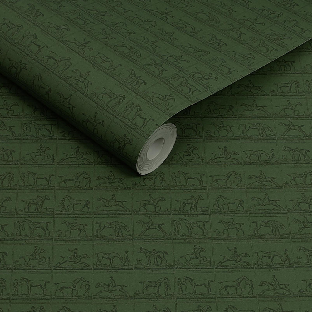 Joules Horse Grid Green Wallpaper - 149519_ROLLSHOT_HORSE GRID GREEN_01.jpg