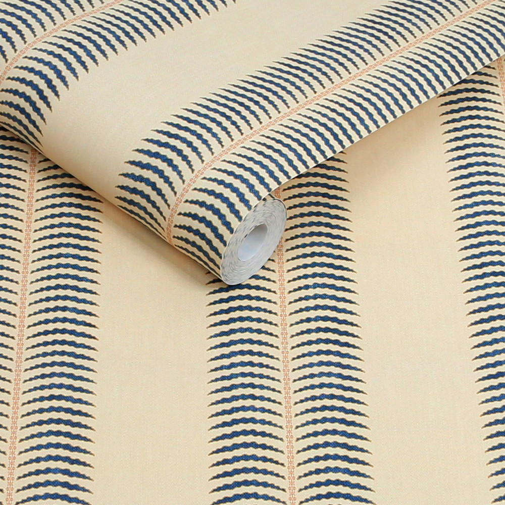 Joules Palm Leaf Stripe Cream & Blue Wallpaper - 149558_ROLLSHOT_PALM LEAF STRIPE CREAM & BLUE_01.jpg